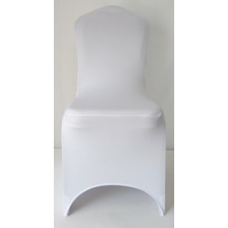 Housse de chaise en stretch blanc